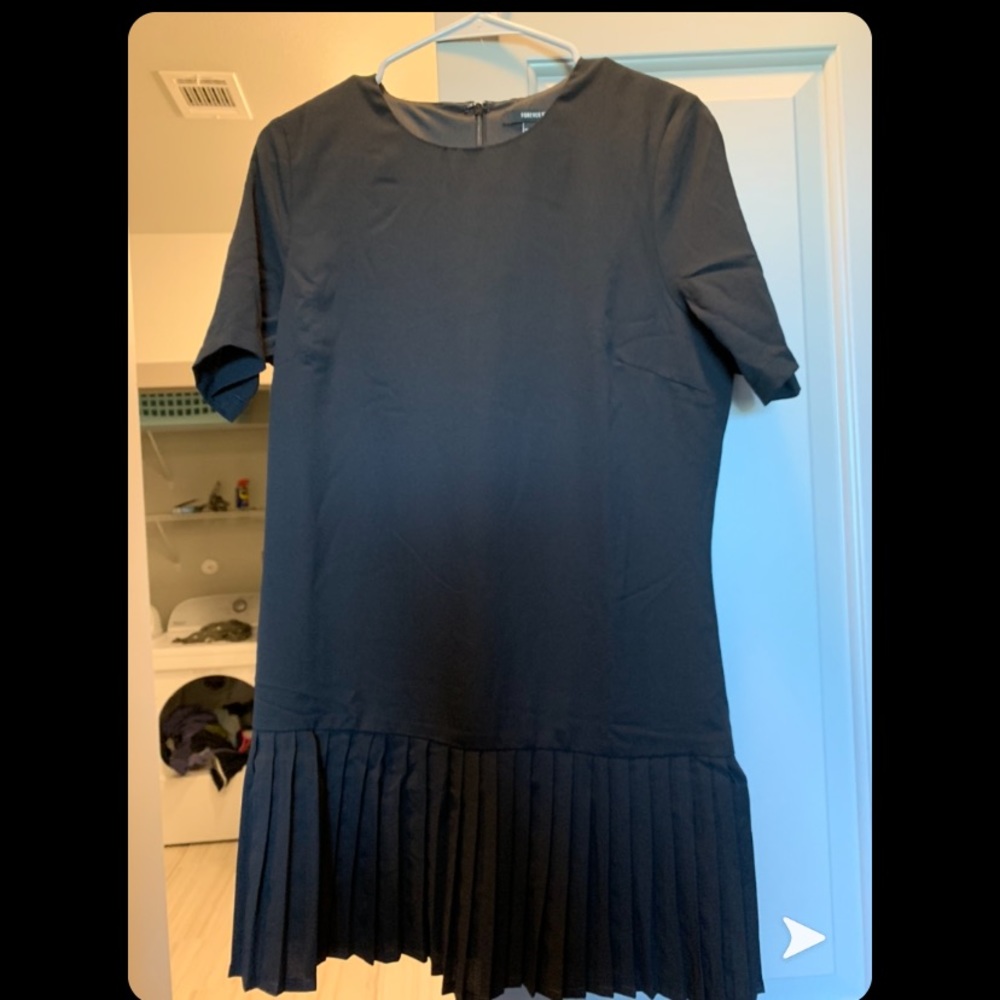 Pleated Black Dress. Never worn. Forever 21